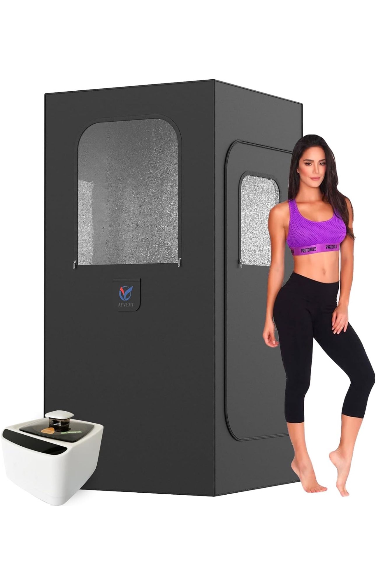 Portable Sauna Tent, Full Size Personal Sauna Home Spa, One Person Relaxation, 2.6 Liters 1000 Watt Portable Steamer Sauna,Remote Control