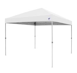 E-Z Up PTSWH10 Patriot™ ONE-UP™ Instant Shelter 10' x 10' White Canopy with White Frame