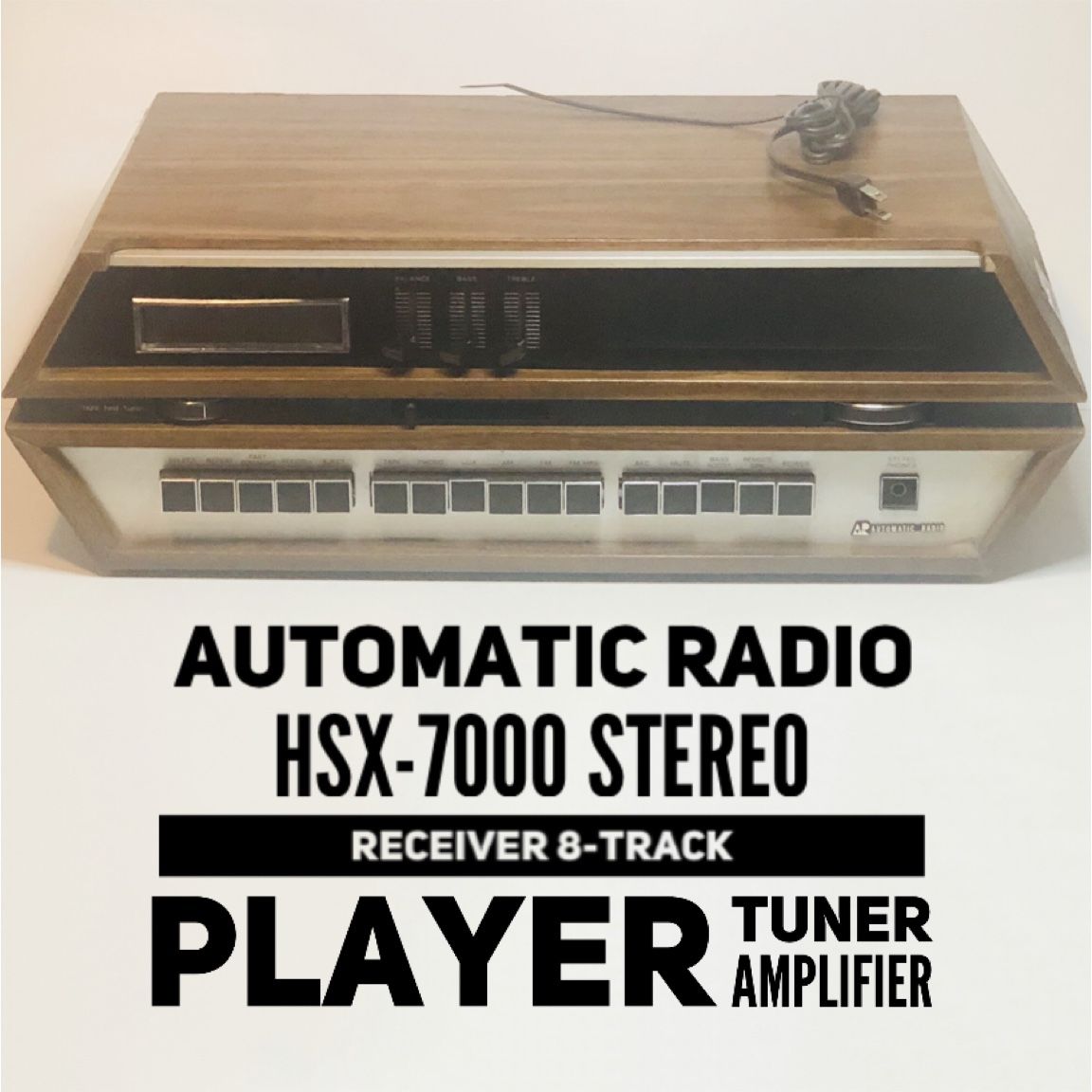 RARE Automatic Radio Model HSX-7000 Stereo Receiver with built in 8 Track Player Recorder