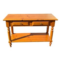 NY: Knotty Pine Console Table