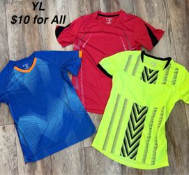 Athetic Shirts Like New Yth Lrg