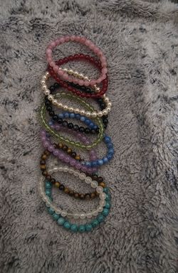 Beaded Stretch Bracelets Set of 12
