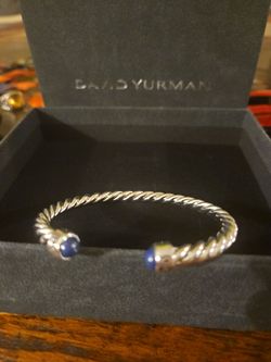 David Yurman Cable Classic Bracelet 5mm Lapis Lazuli Shipping Avaliable