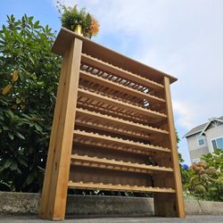 MARVELOUS Modern Solid Wood Wine Rack 7 Shelves
