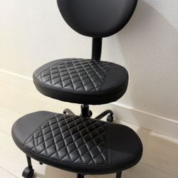 Meditation Chair, An Ergonomic Cross-Legged Seating Chair With Lumbar Support And A Height-Adjustable Seat Cushion - Black
