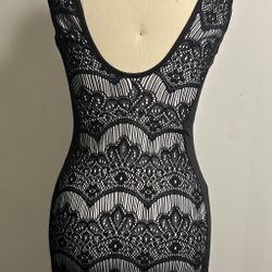 Black And White Lace Dress 