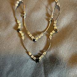 vintage-style double-strand necklace