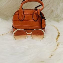 Crossbody Bag And Sunglass For Girl 