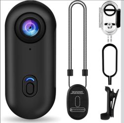 i3 4K Thumb Action Camera, Tiny Size, Mount Anywhere, Small Body Camera with Spring Clip, Portable Vlogging, Hands-Free POV Recording, Helmet Cam for 