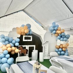 Baptism/birthday Balloon Set Up/ Decoración De Globos 