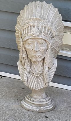 Concrete  native american head