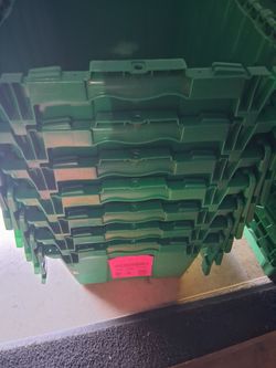 Crates totes bins moving boxes heavy duty stackable plastic