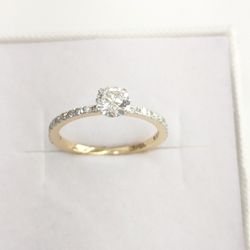 14kt Real Gold Lab Grown Diamond Certified Ring For Women 