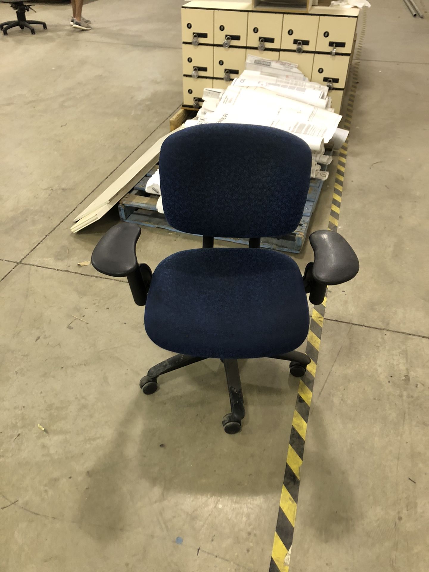 Blue office chairs