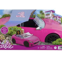 Barbie Convertible Glam Vehicle For Barbie dolls,2 Seater, sparkly Pink, BNIB