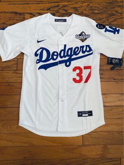 White Los Angeles dodgers teoscar Hernandez World Series jersey