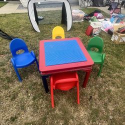 Kids LEGO Activity table + 4 Chairs (Great Condition!)