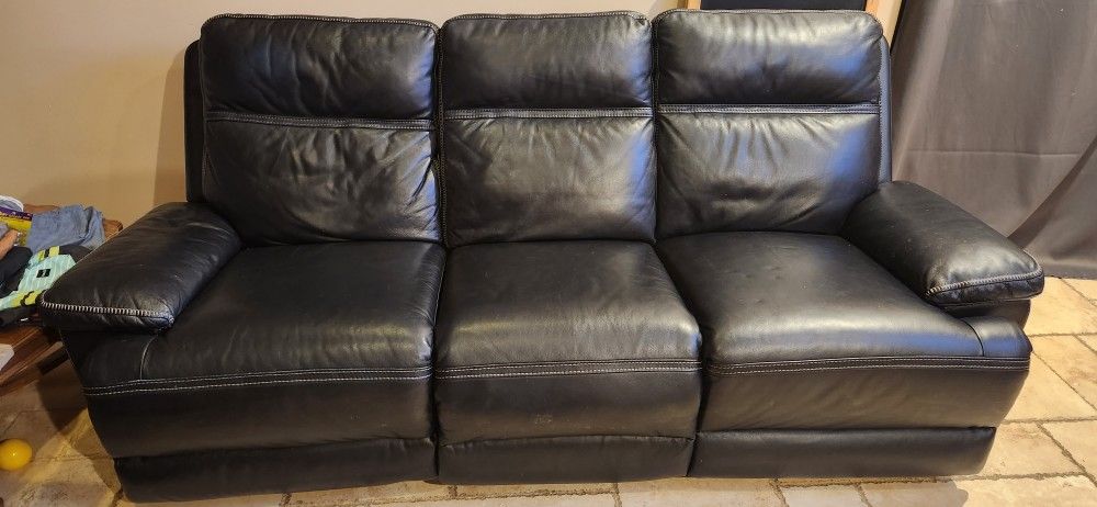Leather COUCH and Recliner