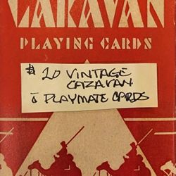 Vintage Caravan Card Box With Playmate Cards $20
