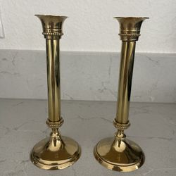 Vintage Brass Candleholders 