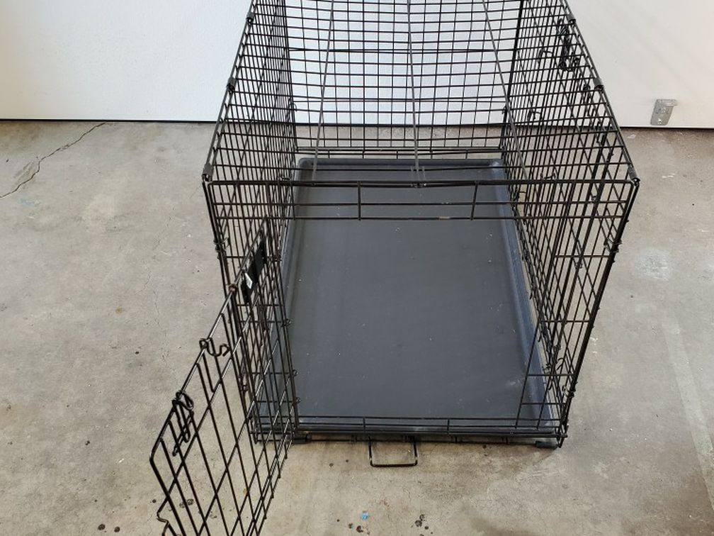 Dog Crate - Medium, Collapsible, Black, Wire