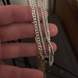 Sterling Silver Imported From Italy Necklaces (gold Ones Are 5% Gold The