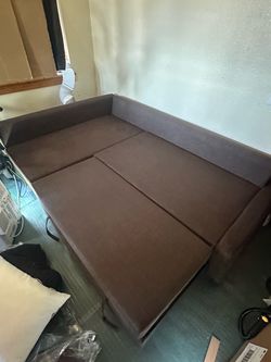 IKEA Brown Fabric L-Shaped Sectional Sofa