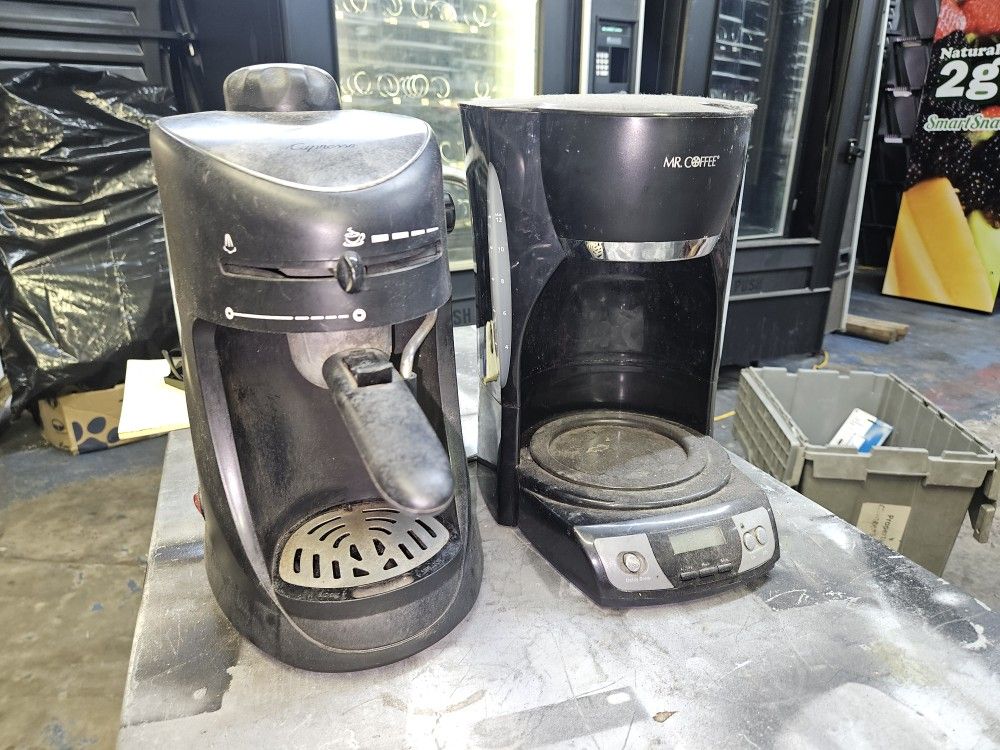 Espresso Machine And Coffee Machine Missing Pot