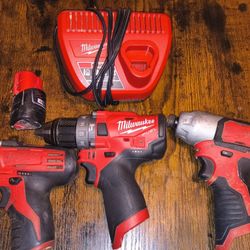 Milwaukee Power Tools Bundle Set 12v 