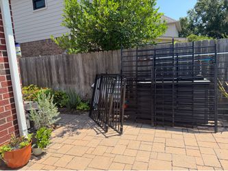 550 feet Black Wrought Iron Fence – 2 Gates & Posts Included