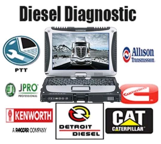 Diesel diagnostic laptop cummins insite detroit diesel caterpillar hino jpro mack volvo ptt techtool paccar