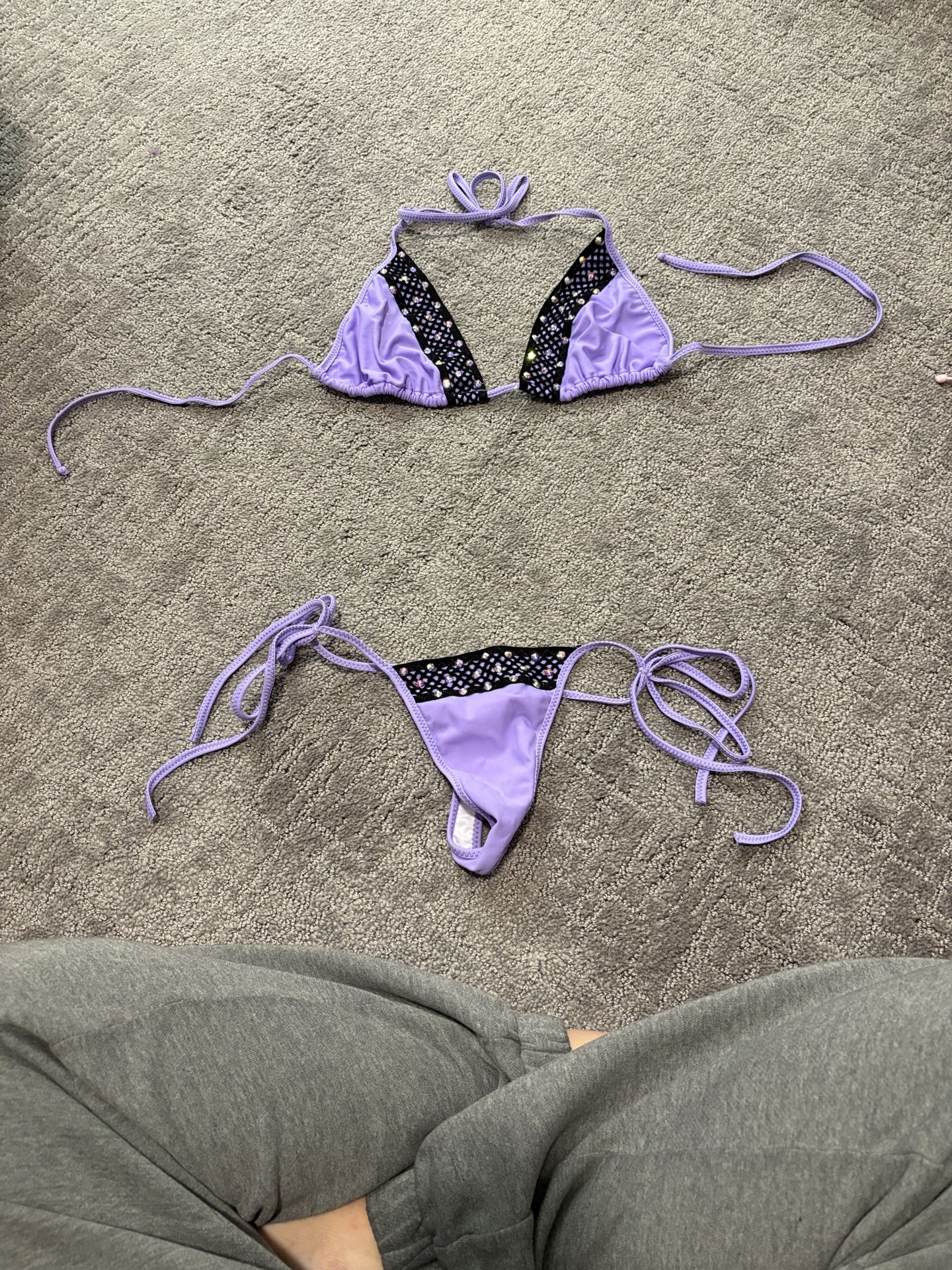 Customized Dancewear Purple Bikini