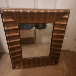 Gold Solid wood framed mirror