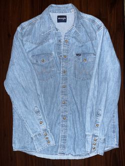 Wrangler Western Denim Snap Button Shirt