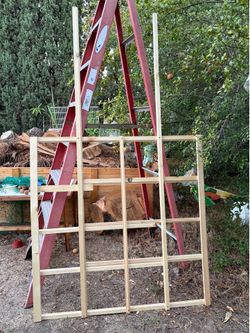 Wooden pine trellis
