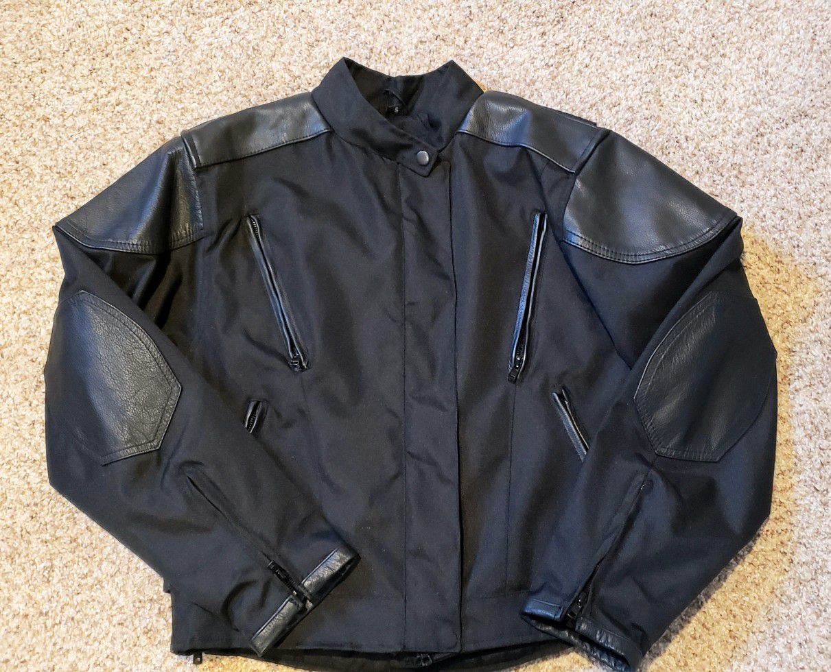 Ladies SM Motorcycle Jacket w/Leather Trim