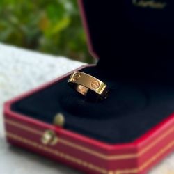 Cartier LOVE RING 18k Rose gold classic model size 50 box & outer & certificate