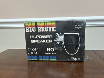 Vintage NOS Big Brute MB-46 4"x6" 2-Way 8 ohm Stereo Speakers - Sealed 