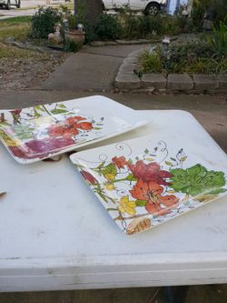 Set of 2 large ceramic plates for $15