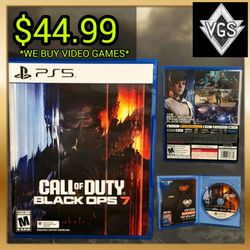 Call of Duty Black Ops 7 PS5 2025 Case Disc Insert Activision