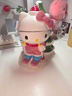 Hello Kitty Christmas Ceramic Cookie Jar