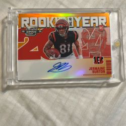 2024 Jermaine Burton Roty Orange Prizm Auto /50