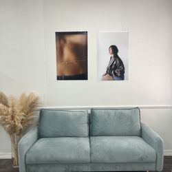 Blue Suede couch 