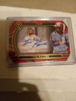 Tribute Dual Picture Auto Tim Raines