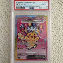 Pokemon Pikachu Ascended Heroes SIR PSA 10
