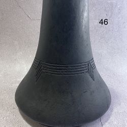 Vintage African Indigo Dyed Wooden Vase/MILK JUG RWANDA.