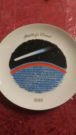 1985 Haley's Comet plate