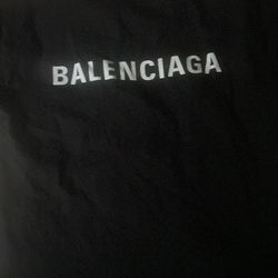 Balenciaga Logo Print Black T Shirt 