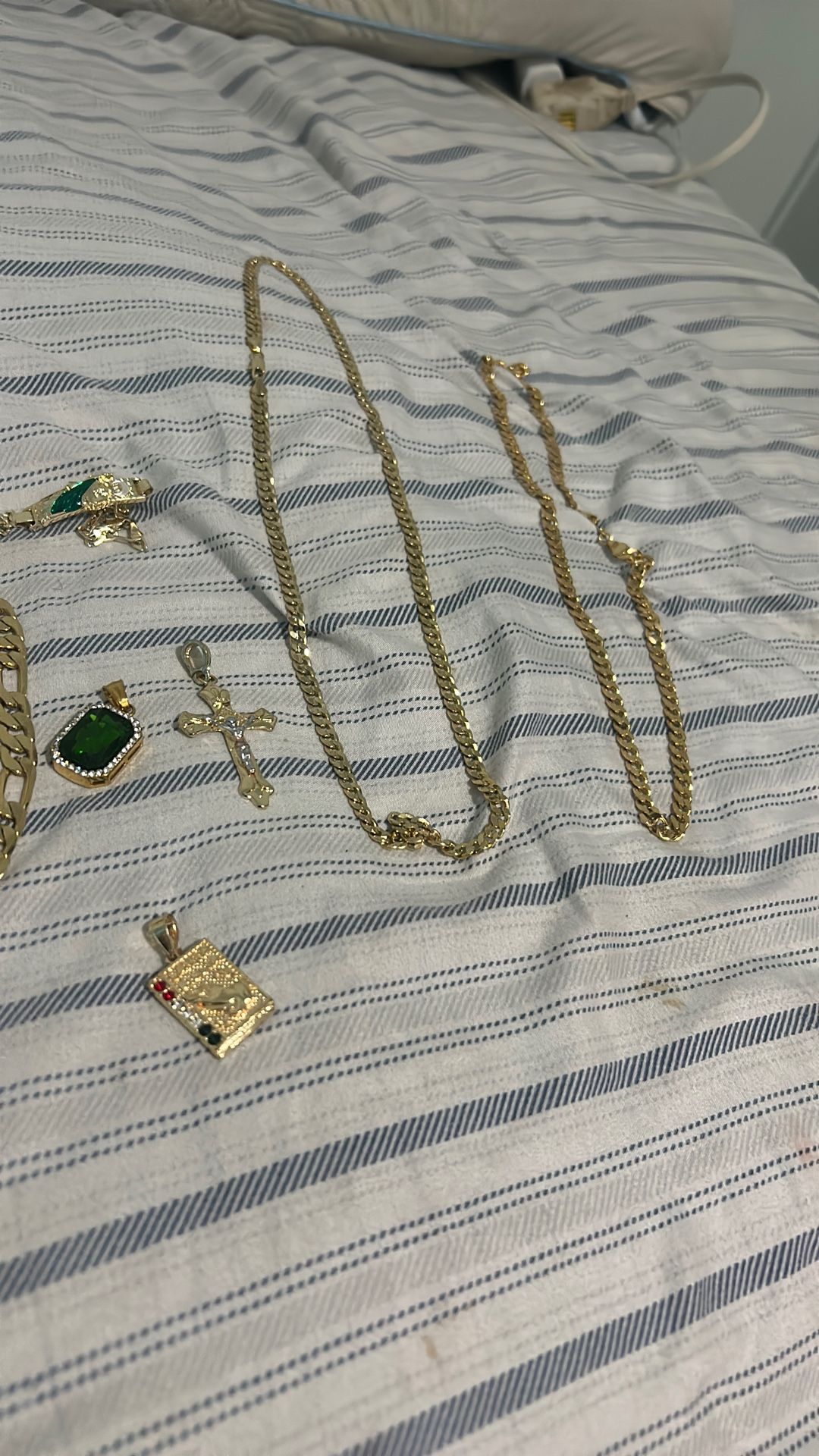 Jewelry Chains Bracelets Pendants 14k Gold Plated Brasilian Gold
