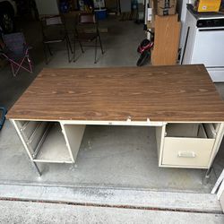 Vintage Office Desk From 1980s (60”x30”x30”)lwh